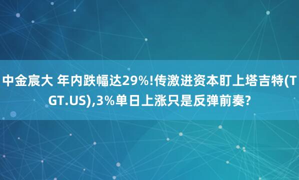 中金宸大 年内跌幅达29%!传激进资本盯上塔吉特(TGT.US),3%单日上涨只是反弹前奏?